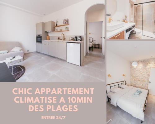 Chateauneuf-les-Martigues Apartamento | Chic T2 climatisé proche plages