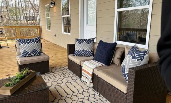 Dahlonega Apartamento | Choctaw Ridge King Bed-Private Deck-Gas Firepit