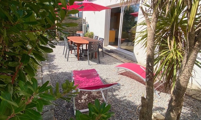Angoulins Casa | Casa clasificada 3 * para 6pers, 3 dormitorios con jardín a 700m del mar.