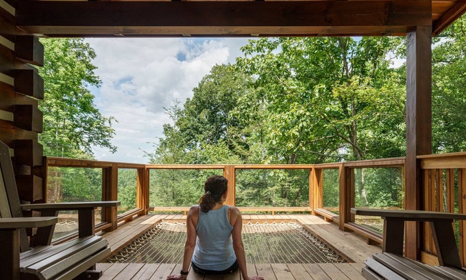 Rogers Cabina | Cliffside Cabin 2 King ALCOVES, Hot Tub, Cargo Net