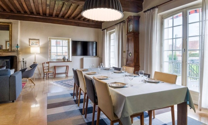 Seurre Casa | Le Clos des Soeurs-Casa-Baño con bañera