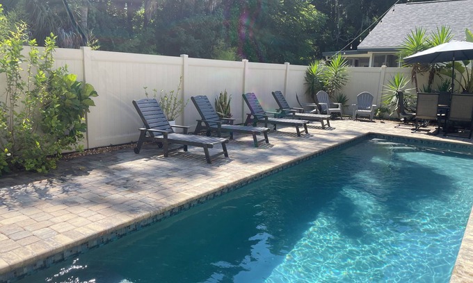 Lantern Park Units Casa | Close to beach! Family-sized home with pool and hot tub.