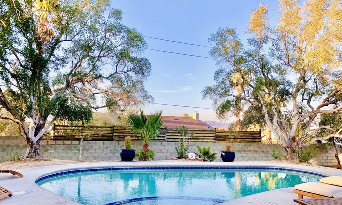 Twentynine Palms Casa | Cloud29 with huge POOL w/ SPA + FirePit + BBQ. Outdoor Dining + Pet Friendly!