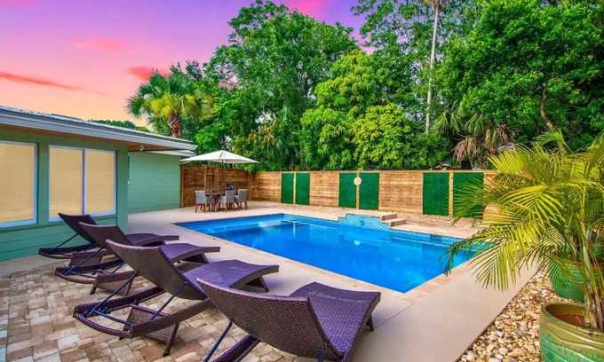 Vero Beach South Casa | Coastal Boho Escape w/ Fenced-In Heated Pool
