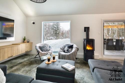 Petite-Riviere-Saint-Francois Chalet De Esquí | Cocotte d'hiver - Chalereux avec Foyer intérieur