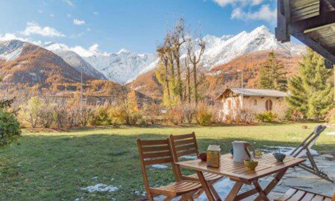 Monetier-les-Bains Apartamento | Cocoon with garden and beautiful mountain view