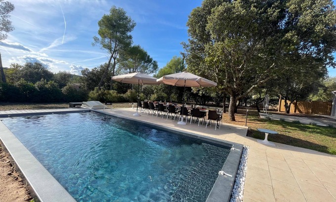 Fox-Amphoux Casa | Coeur de Lavande - Maison climatisée avec piscine