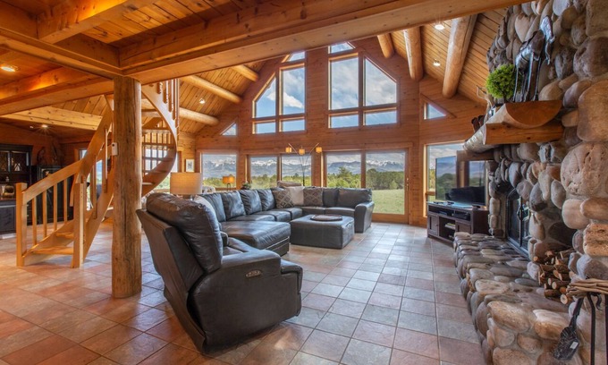 Ridgway Casa | Colorado Luxury Log Home - 40 Private Acres - Fire Pit - Views