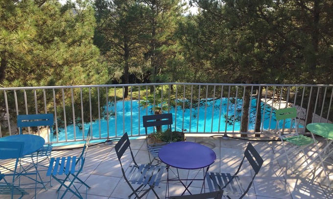 Saint-Hilaire-de-Brethmas Casa | Villa confortable con piscina privada sin vecinos en una zona tranquila