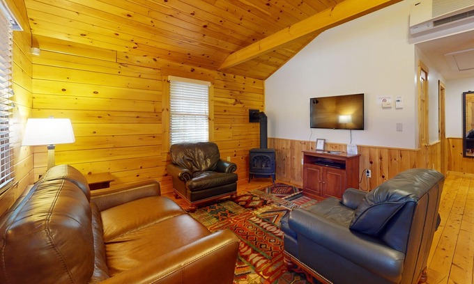 Northport Cabina | Comfort meets adventure in this dog-friendly cabin w/fireplace, kitchen & more