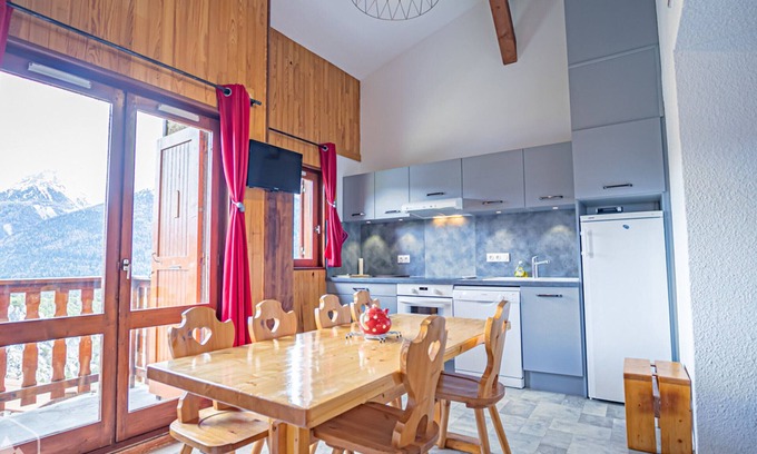 Aussois Apartamento | Cómodo Apartamento 3 Piezas, 6 Pers., Balcón, Parking, Wi-Fi