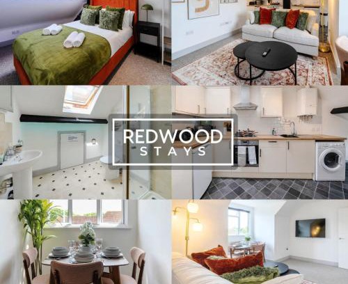 Rushmoor District Apartamento | Comfortable and Homely 1-Bedroom 1-Bathroom Serviced Apartment, Free Parking, Free WiFi By Redwood Stays