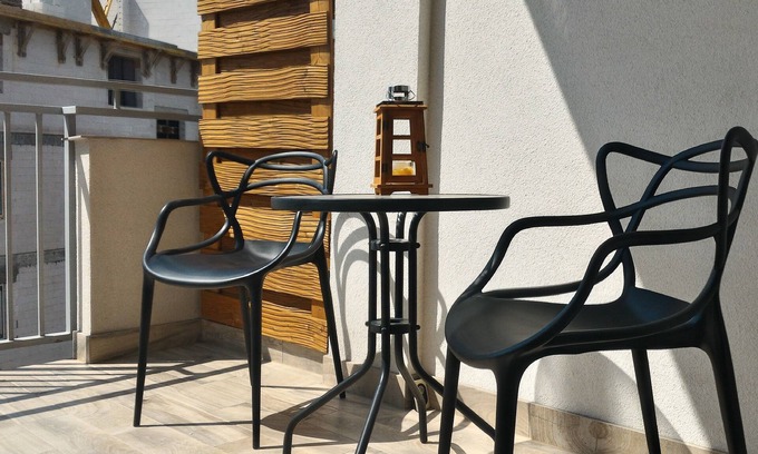 Elk Apartamento | Cómodo apartamento con un gran balcón, WiFi