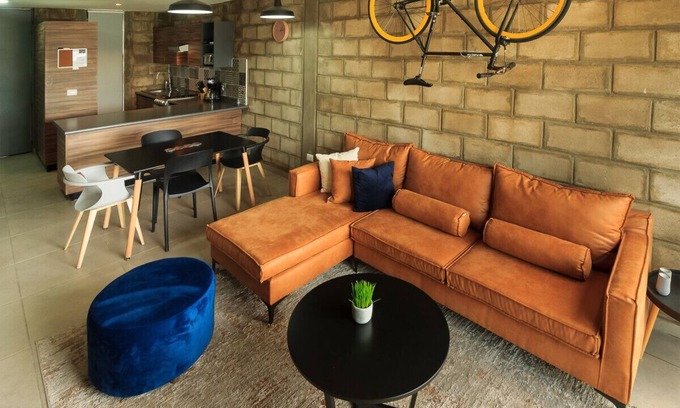 Centro de Guadalajara Apartamento | Comfortable Loft w/Terrace, Gym & Coworking | 2 BD | Tribu Colon