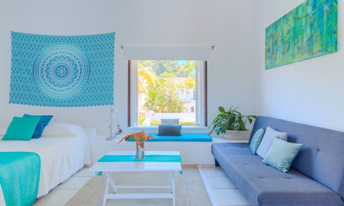Marina Vallarta Chalet De Esquí | Cómodo estudio en Marina Vallarta - hermosa vista al campo de golf