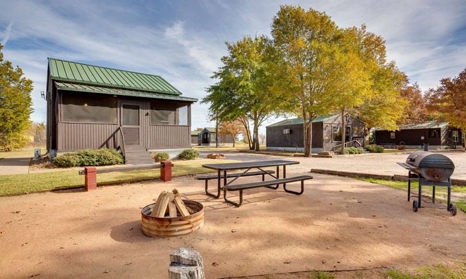 Cayuga Apartamento | Community Pier: Cozy Kerens Cabin!
