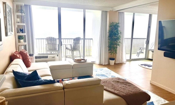 Galveston Condominio | Condo right on the beach! Stunning seventh floor views!