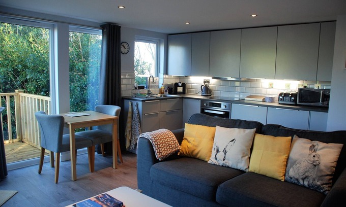 Holcombe Burnell Cabaña | Contemporary cottage with a view - The Hutch Devon