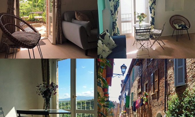 Citta della Pieve Casa | Lujo contemporáneo en una casa medieval con vistas al campo de Umbría