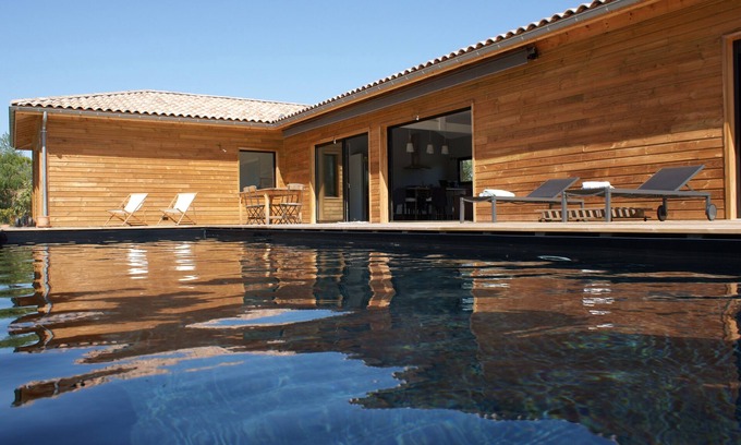 Parentis-en-Born Villa | Villa contemporánea de madera - Piscina - Parentis cerca de Biscarrosse, 7-8 p.