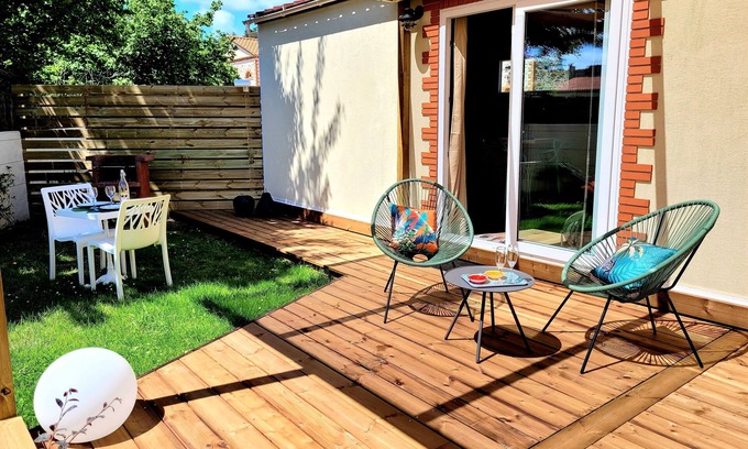 Saint-Aignan-Grandlieu Apartamento | "Copacabana studio tiny house terrace garden