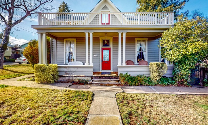 Lakeport Casa | Corner Lot Home, Carriage House & Enchanting Yard