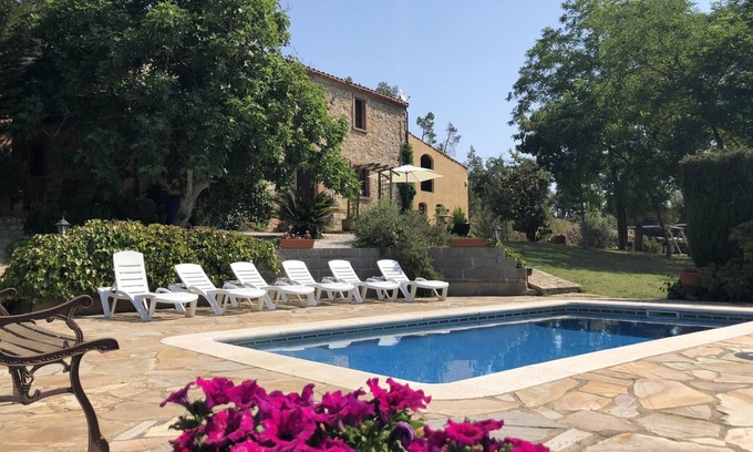 Massanes Villa | Costabravapartment Can Marc con piscina privada y pista de tenis