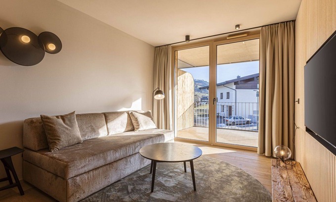 Oberndorf bei Kitzbuhel Apartamento | Precioso apartamento para 4 personas con WIFI, TV, patio, vista panorámica y aparcamiento