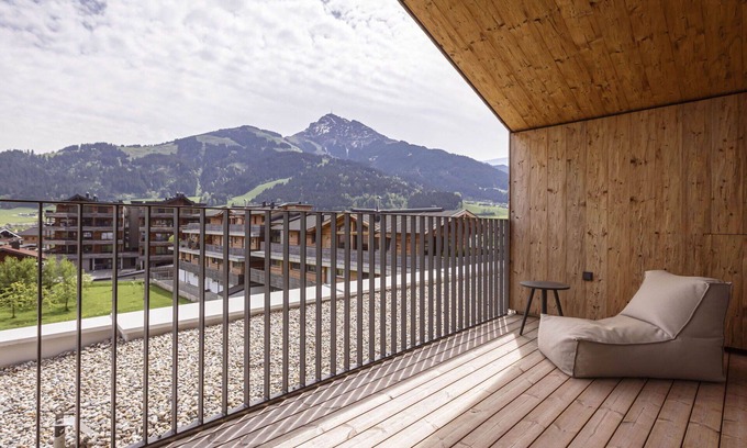 Oberndorf bei Kitzbuhel Apartamento | Hermoso apartamento para 6 personas con WIFI, TV, terraza, vista panorámica y aparcamiento