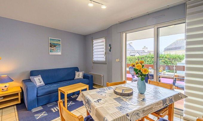 Locmariaquer Apartamento | Bonito apartamento para 4 personas con TV, balcón y aparcamiento