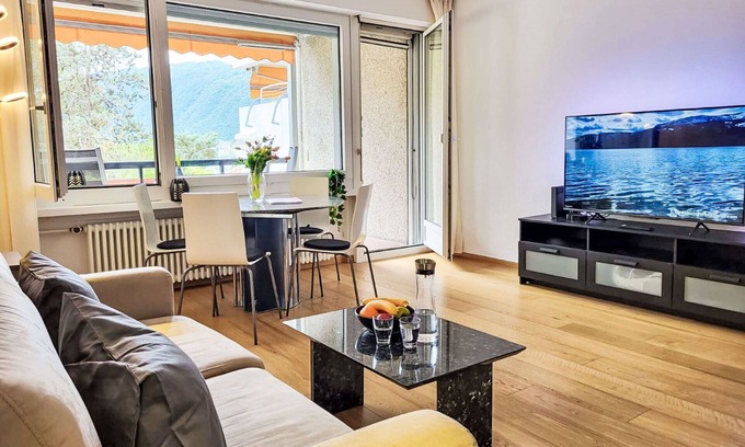 Bigogno Apartamento | Bonito apartamento con A/C, piscina, WIFI, TV, balcón, vista panorámica y aparcamiento