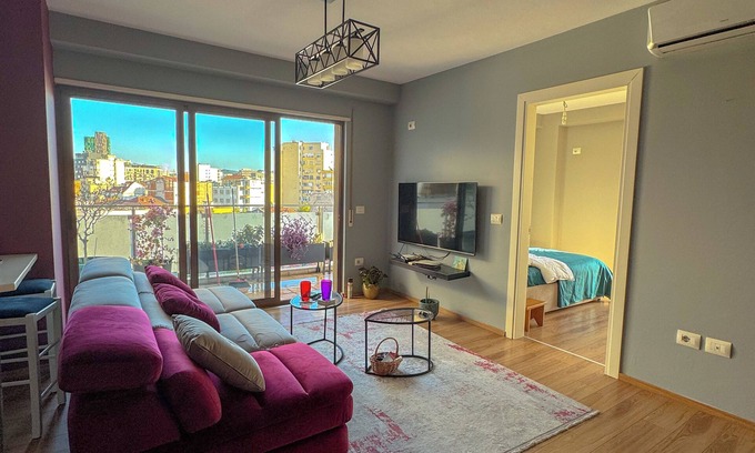 Tirana Apartamento | Cosy Central 2BR w/Balconies, Chill Room and Plant Filled Vibes - Tirana