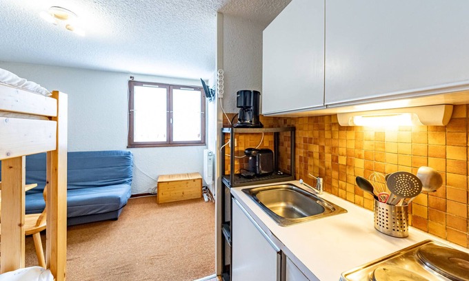Saint-Francois-Longchamp Apartamento | Estudio acogedor de 19m² para 3 pers, cerca de pistas y comercios, Saint-François-Longchamp