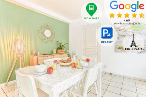 Saint-Cyr-l'Ecole Apartamento | Cosy T2 à 100m de la Gare, parking gratuit, WiFi Fibre pour 4 personnes