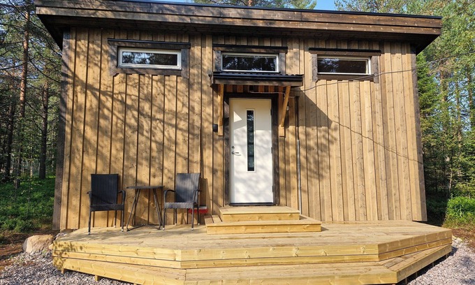 Gallivare Cabina | Cosy tiny house with view on our husky kennel