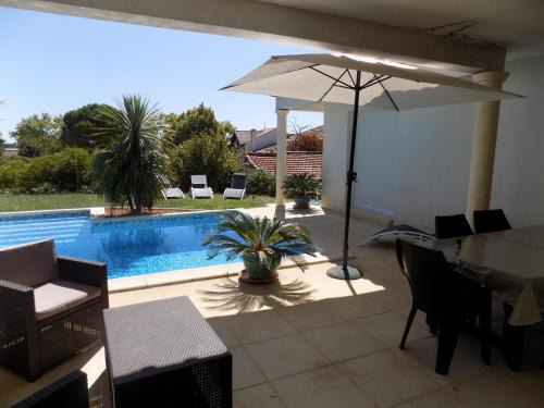 Alignan-du-Vent Casa | Coté piscine Villa plain pied