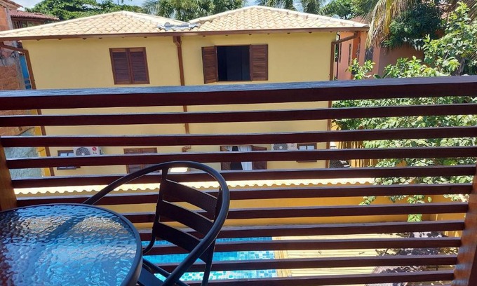 Jabaquara Apartamento | Cotia - Novo Flat com Piscina, 50mts da praia, churrasqueira privativa, ar con, wi-fi, netflix, garagem