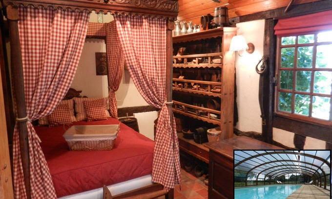 Calleville Cabaña | Cottage 3 Vacas: chimenea, piscina y jacuzzi