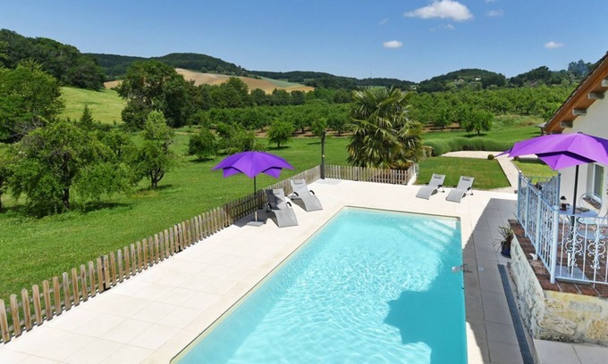 Castelmoron-sur-Lot Villa | Cottage Des Cedres - Tres Habitaciones Villa, Capacidad 6