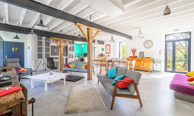 Joue-sur-Erdre Casa | Casita de campo "L'erdre Au Moulin" con terraza privada, jardín compartido y Wi-Fi