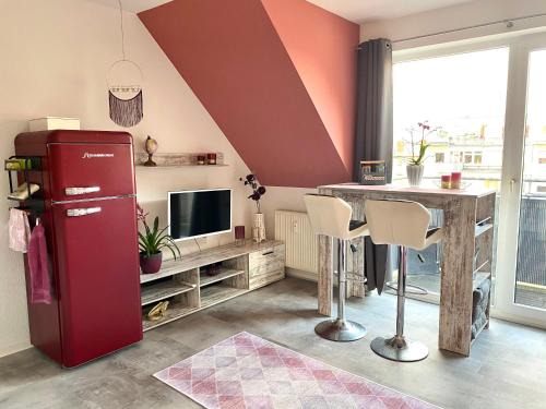 Cottbus Apartamento | Cottbus-Apartments - Red Apartment I privat I Wifi I Küche I Balkon