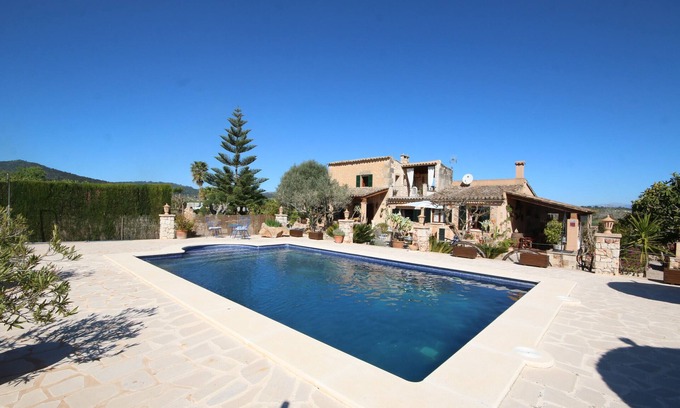 Porreres Villa | Casa rural 'Ses Terrasses' con vistas a la montaña, piscina privada y Wi-Fi