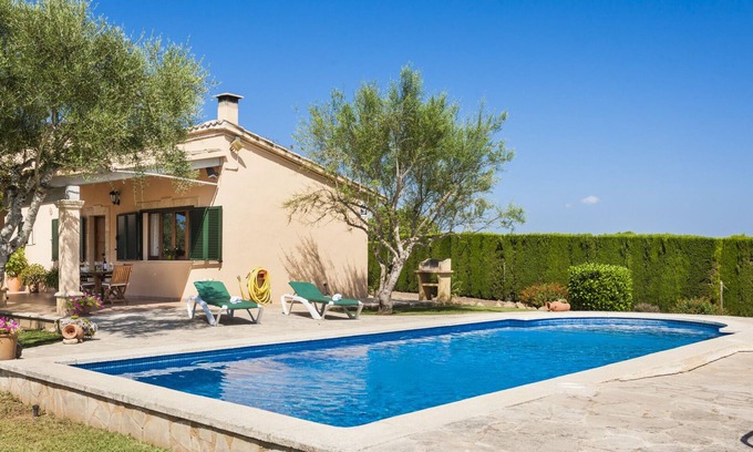 Santa Margalida Cabaña | Casa con piscina privada, aire acondicionado y WIFI