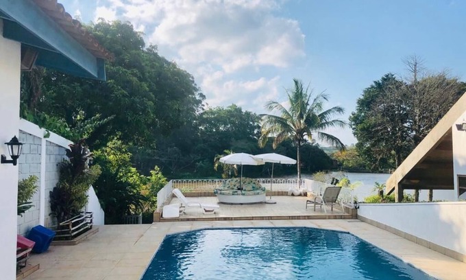 Atibaia Cabaña | Casa de campo con presa