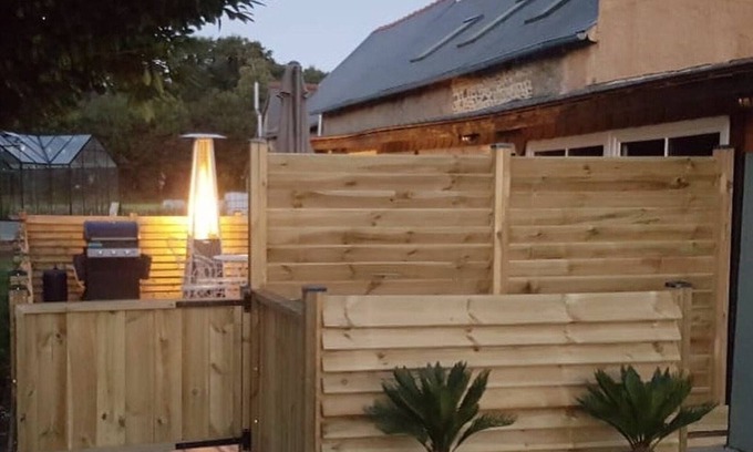 Meneac Casa | Gite Le Breil Furet con spa de madera nordique climatizada y piscina sobre suelo