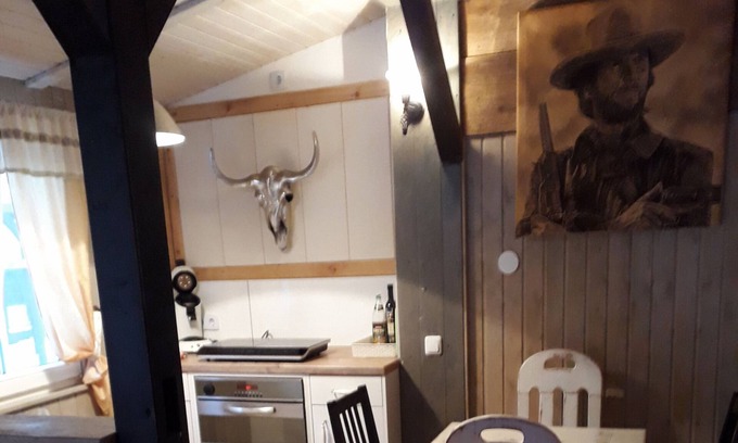 Windelsbach Apartamento | Cowboy Cottage vacation apartment (43 sqm) with veranda and barbecue facilities