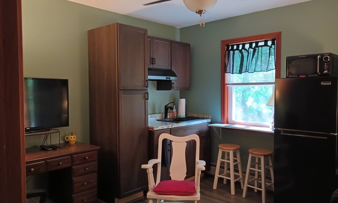 Queensbury Apartamento | Cozy 1 bedroom efficiency in a forest-like setting near Lake George and Saratoga