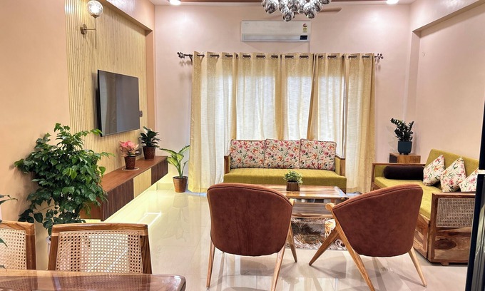 Dwarka Apartamento | Cozy 1-bedroom apartment with WiFi, AC in pleasant Delhi