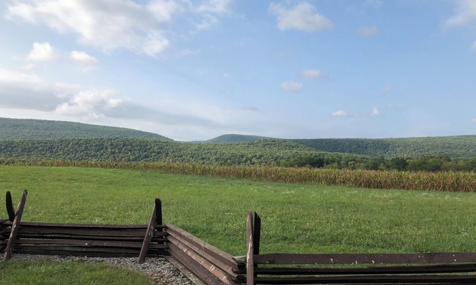 Weikert Cabina | Cozy 2-bedroom cabin in tranquil Millmont with AC, free WiFi, fire pit, hammock