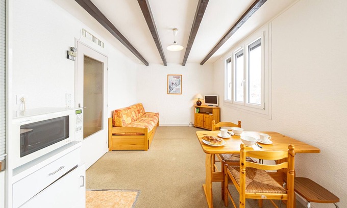 Saint-Francois-Longchamp Apartamento | Acogedor estudio de 24m² para 2, a pie de pistas, cerca de tiendas